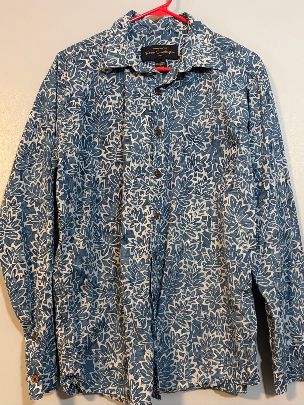Pete Huntington Bali Blue & White Floral Button-Down Shirt